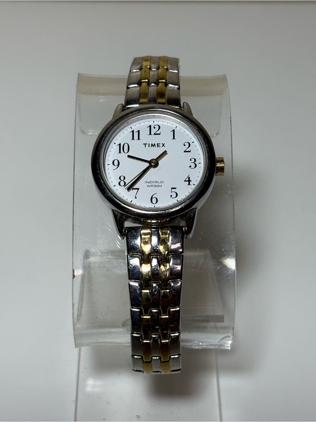 Timex TwoTone Silver And Gold Bracelet Watch  White Dial